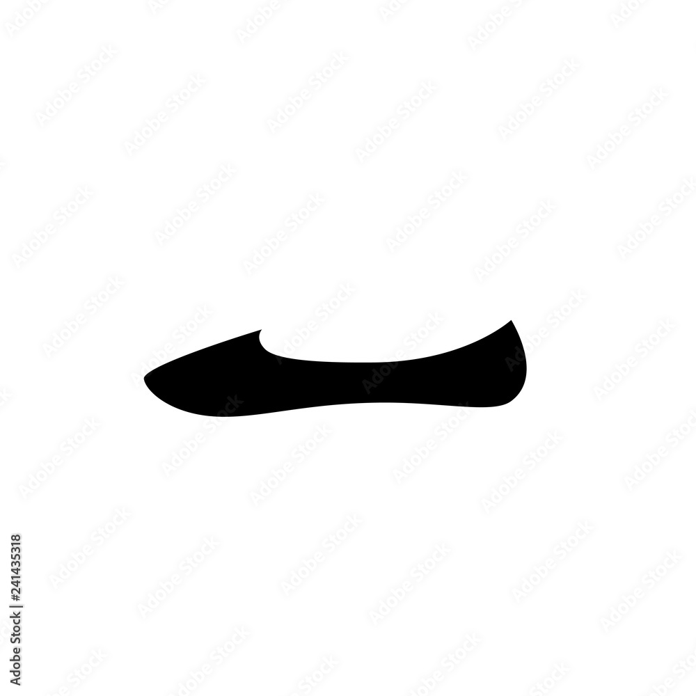 Flat shoes vector icon. 