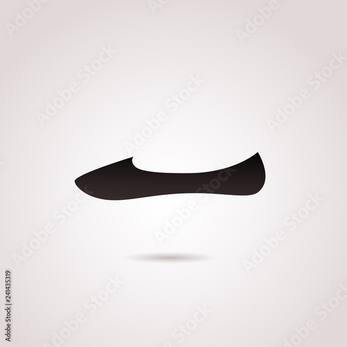 Flat shoes vector icon. 