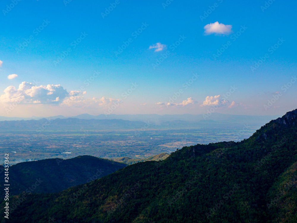 natural panoramic view of moutian sky for holiday trip