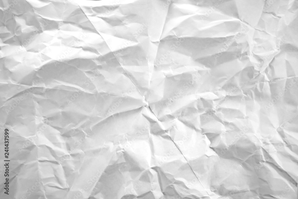Obraz premium Crumpled white paper as background