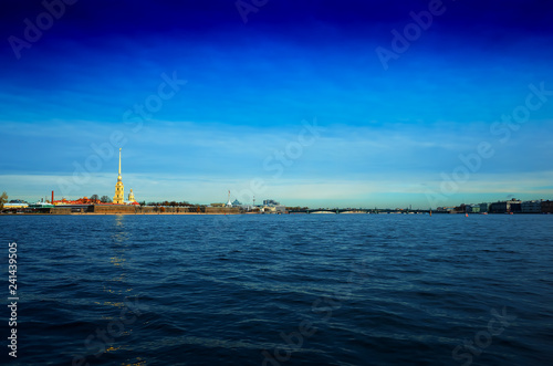 Saint Petersburg Neva river background