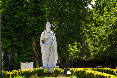 Valentine's day. Statue of Saint Valentine
