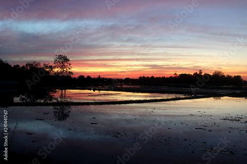 sunset in winter