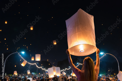 Floating lanterns Festival
