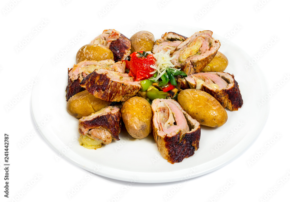 grilled meat with vegetables grilled meat with vegetables