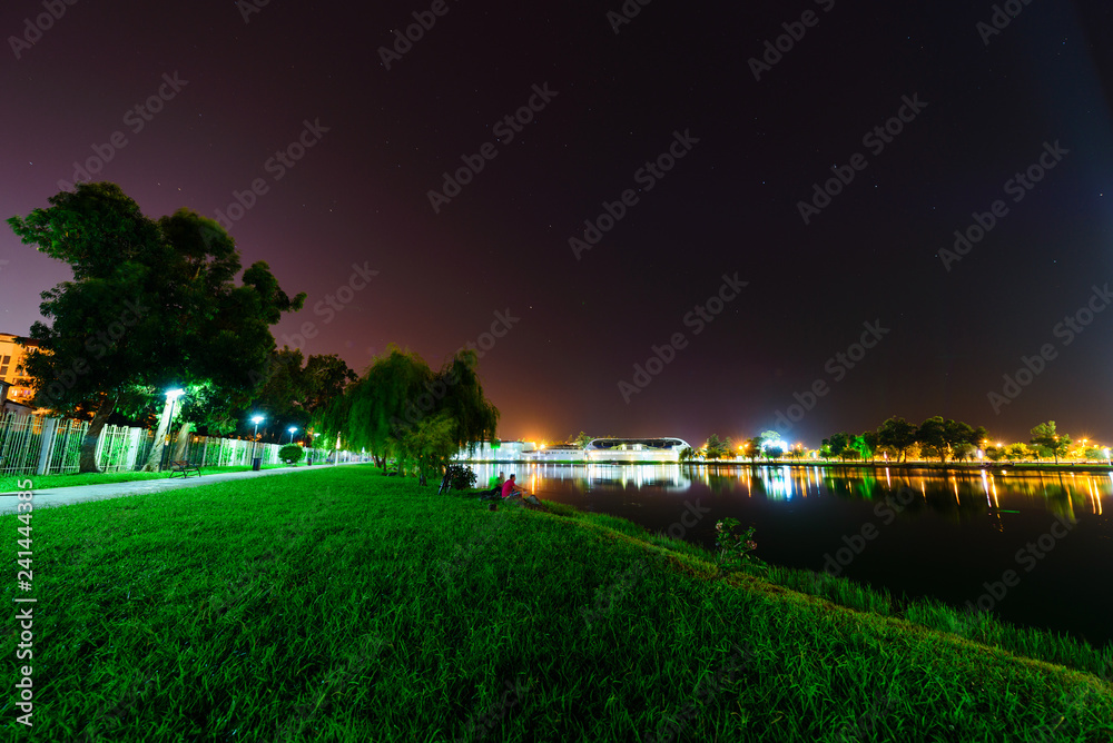 Beautiful city landscape at night, Batumi Beautiful city landscape at night, Batumi