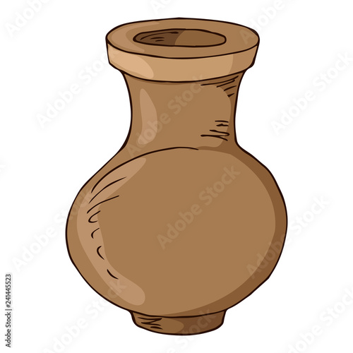 Vase. Vector illustration of a vase for flowers. Hand drawn vase.