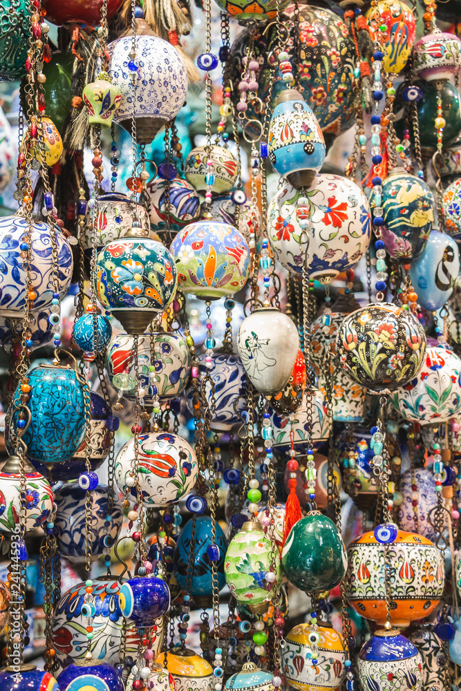 Ornaments at the Grand Bazar in Istanbul, Turkey
