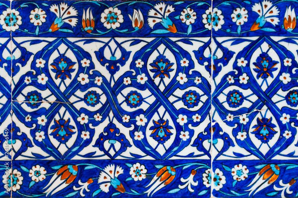 Photo of Iznik (mosaic) tiles of Istanbul Photo of Iznik (mosaic) tiles of Istanbul