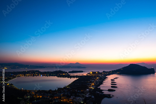 Panorama of Naples Italy, seen from 