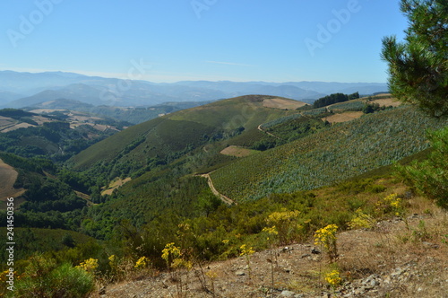 Wonderful Views Of The Mountains In The Background Se Limits With Asturias In The Countryside Of Galicia. Nature, Landscapes, Botany, Travel. August 2, 2015. Rebedul, Lugo, Galicia, Spain. photo