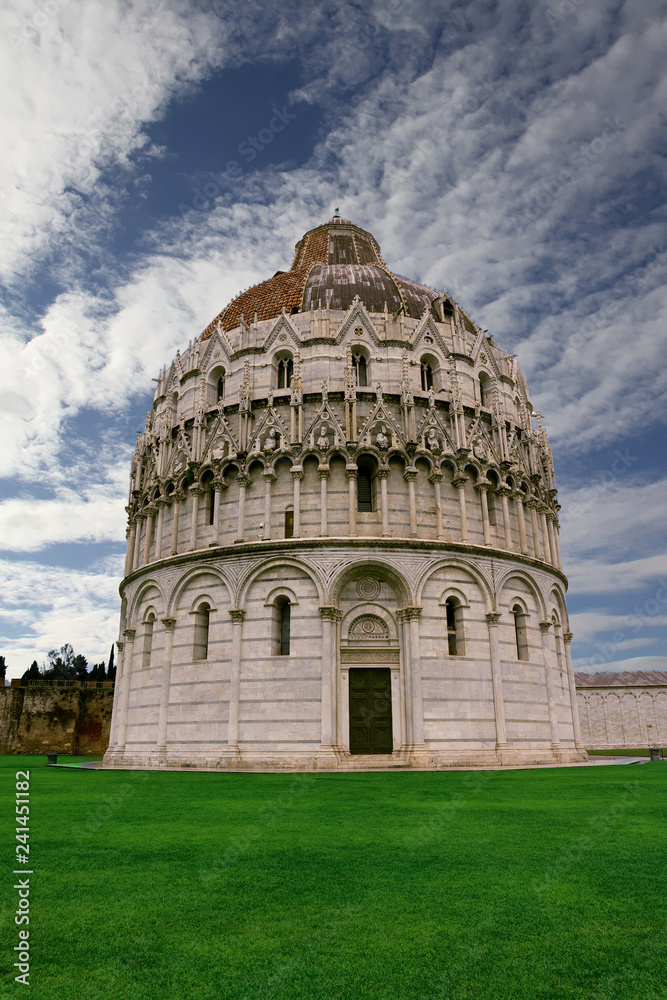 Pisa baptistery in Italy