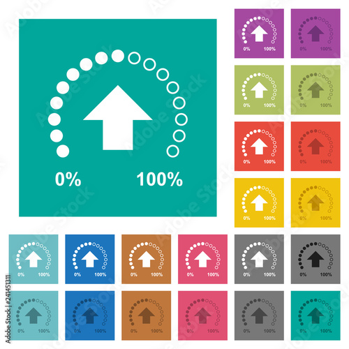 Download in progress square flat multi colored icons