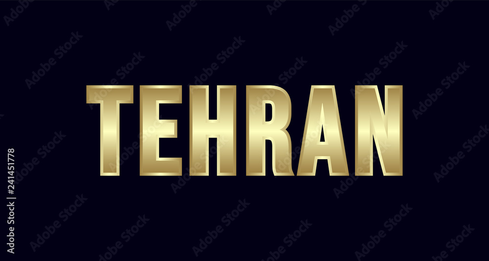 Tehran City Typography vector design. Greetings for T-shirt, poster, and more Tehran City Typography vector design. Greetings for T-shirt, poster, and more