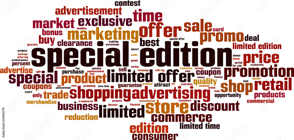 Special edition word cloud Special edition word cloud