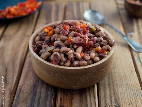 Southern tradition of black-eyed peas served on New Years day to bring good luck. 
