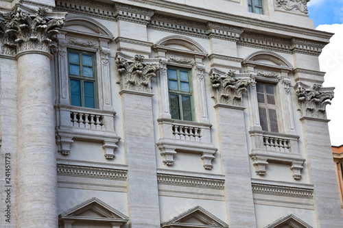 Windows of the Palazzo Poli (Poli Palace). Rome, Italy photo