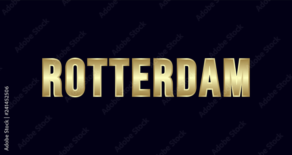 Fototapeta premium Rotterdam City Typography vector design. Greetings for T-shirt, poster, and more