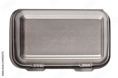 Container for food on white background isolation, top view