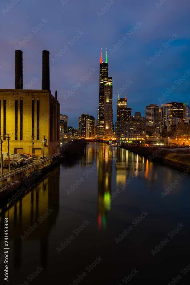 Obraz premium Chicago at night