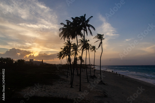Twilight at Santa Maria del Mar Beach  Havana  Cuba