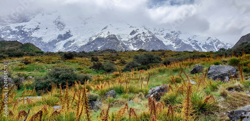 Hooker Valley Track at Mount Cook, Aoraki, New Zealand, NZ photo