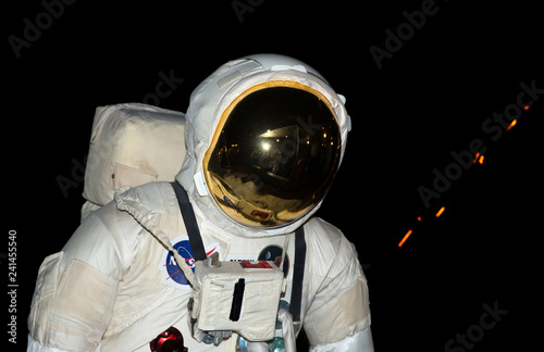 Fototapeta Naklejka Na Ścianę i Meble -  Portrait of an astronaut in a space suit