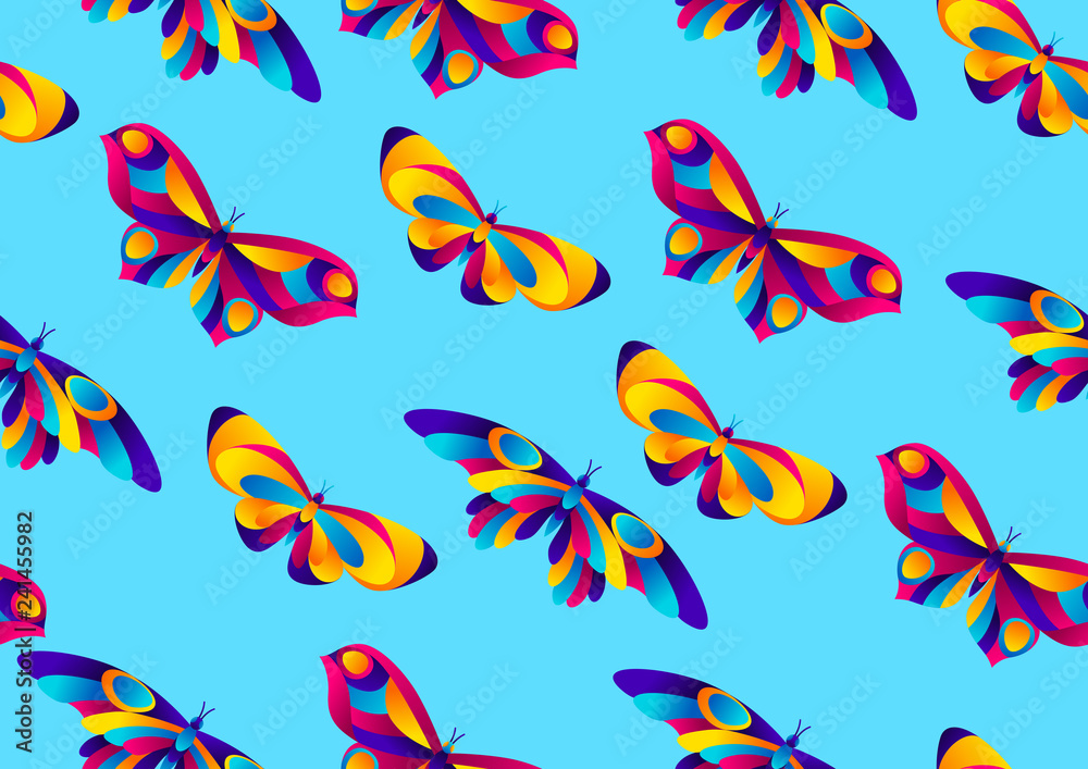 Seamless pattern with butterflies. Seamless pattern with butterflies.