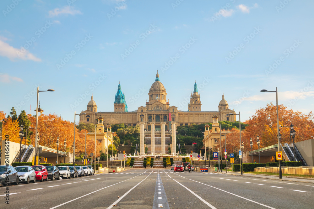 Montjuic hill in Barcelona, Spain