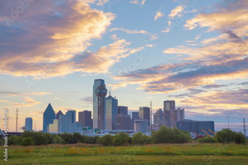 Obraz na płótnie Overview of downtown Dallas w salonie