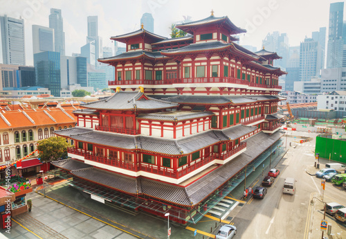 Obraz na płótnie Buddha Tooth Relic temple in Singapore w salonie