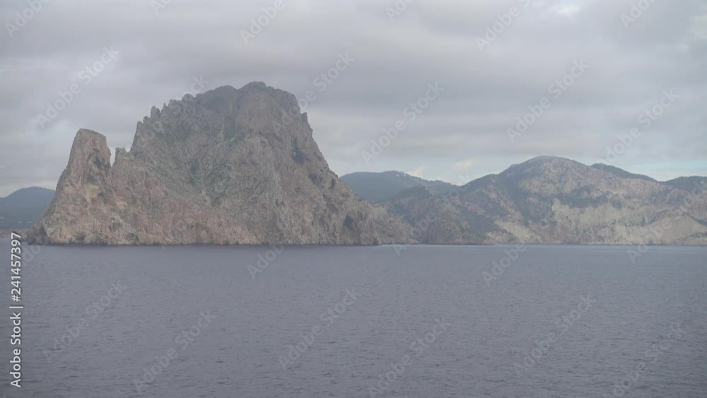 Sailing next to the island of Es Vedra Sailing next to the island of Es Vedra