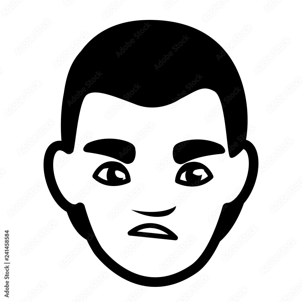 young man head avatar character