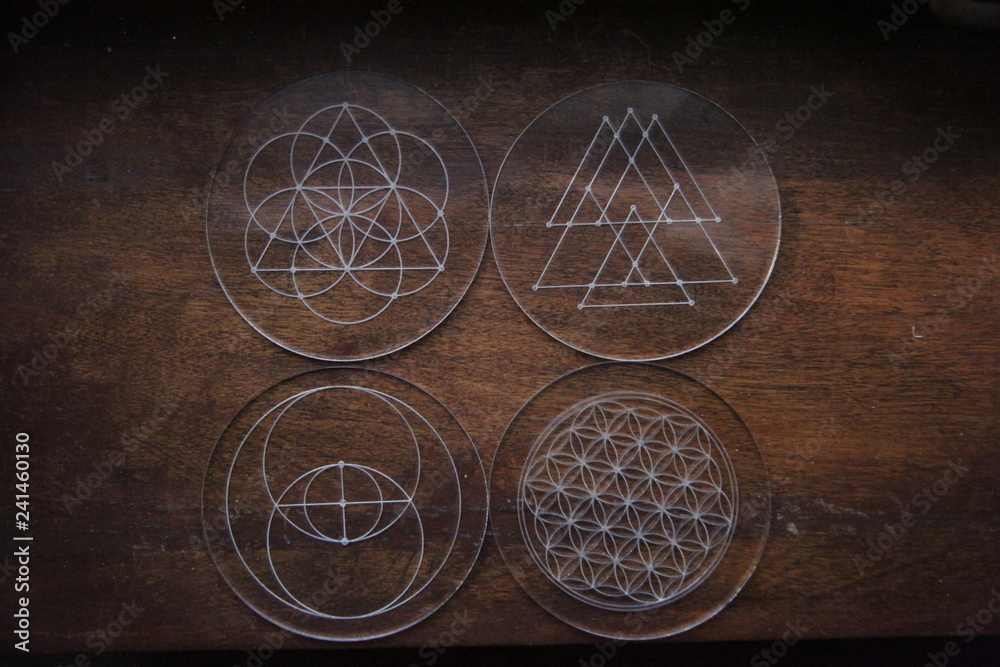 Naklejka premium Sacred Geometry Background 