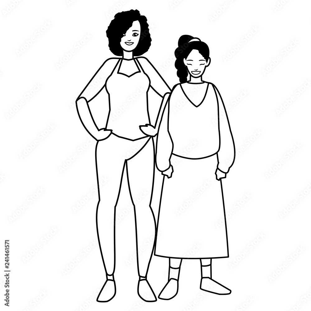 couple of girls avatars characters couple of girls avatars characters