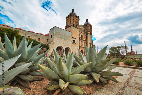 Landmark Santo Domingo Cathedral in historic Oaxaca city center photo