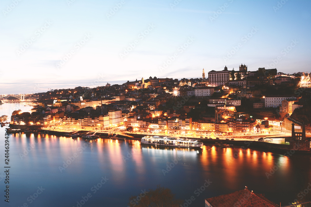 Sunset of the city of Porto.