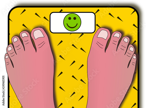 Pèse personne, smileys au vert