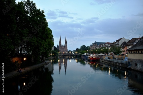 old buildings of Strasbourg near canal © keremberk