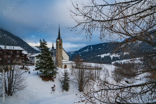 church in Sedrun city, Switzerland