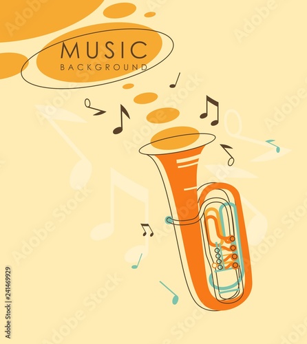 Vintage abstract musical background