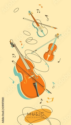 Vintage abstract musical background