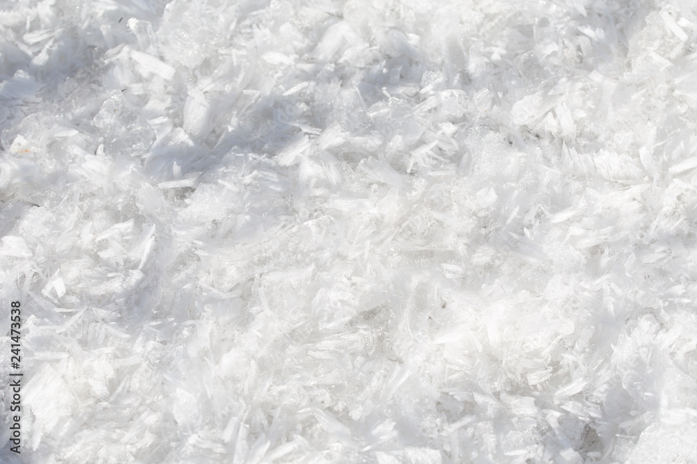 Closeup of snow, background, texture Closeup of snow, background, texture