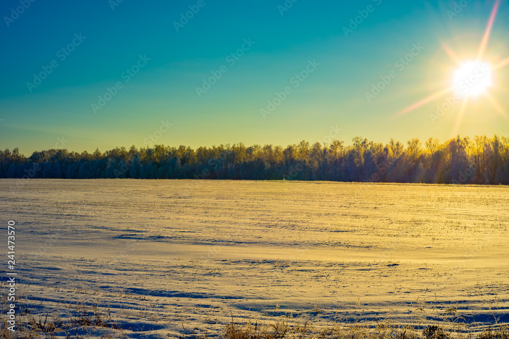 2018.Winter landscape of the Russian province.Sergiev Posad,