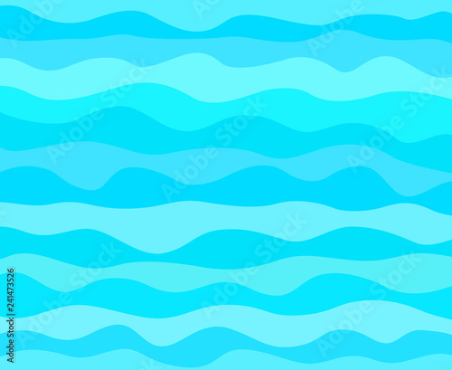 Colored pattern with lines. Abstract nautical wallpaper of the surface. Wavy sea background. Multicolored texture. Decorative backdrop © mikabesfamilnaya