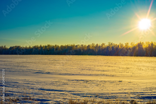 2018.Winter landscape of the Russian province.Sergiev Posad 