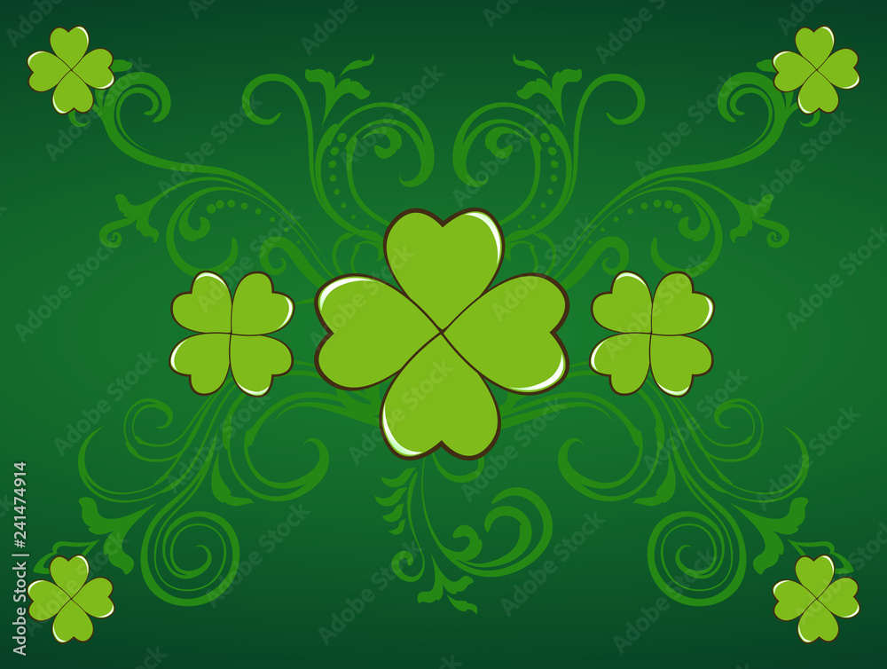 Saint Patrick's Day green clover background Saint Patrick's Day green clover background