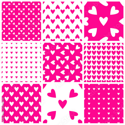 Seamless hearts patterns