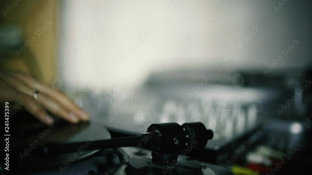 DJ console recording studio and playback. Manage music at a party. DJ console recording studio and playback. Manage music at a party.