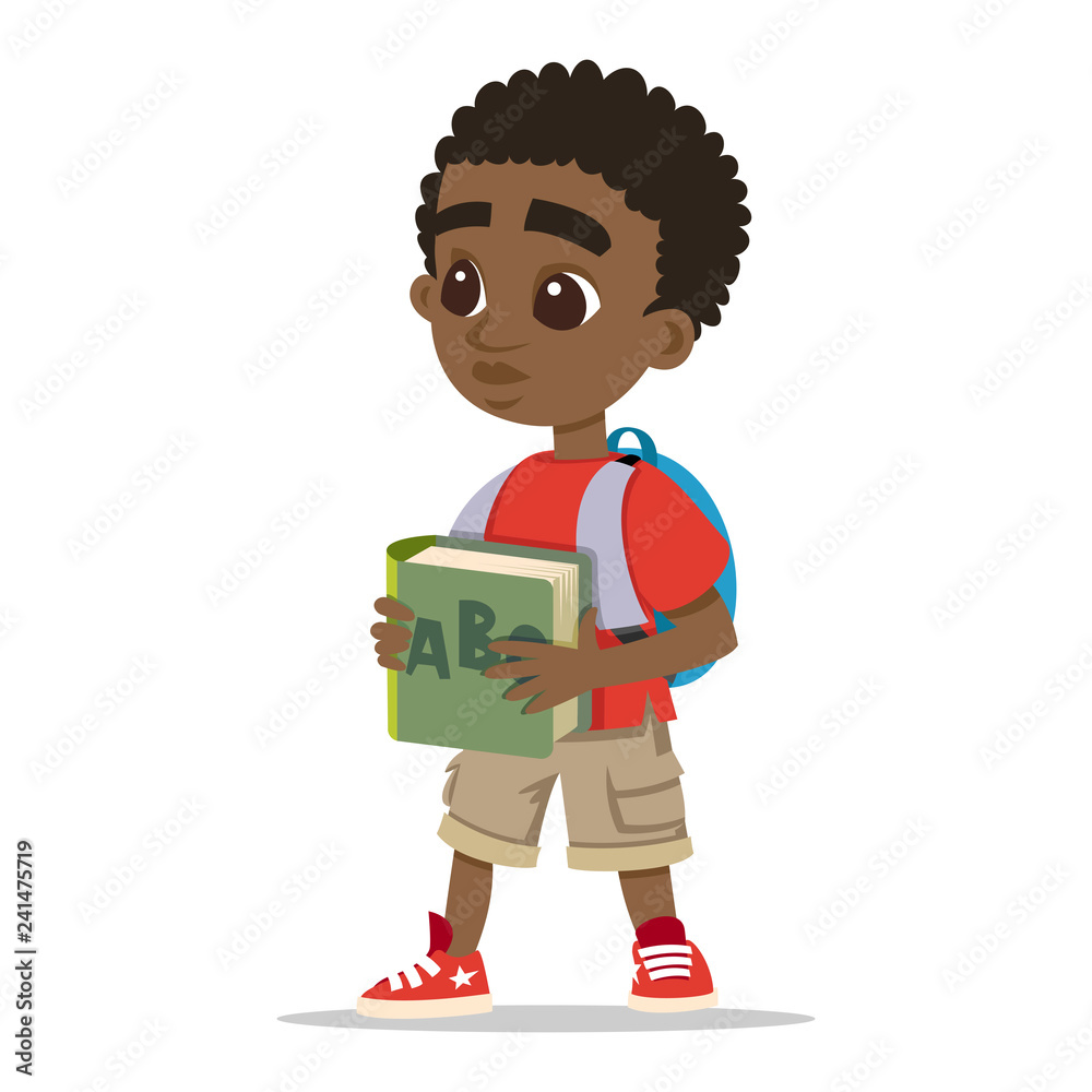 Young character portrait. Happy boy cartoon. Cute schoolboy. Little african  kid. Cute little boy head character Child vector collection. Vector sketch  cartoon illustration isolated on white background Stock Vector | Adobe Stock